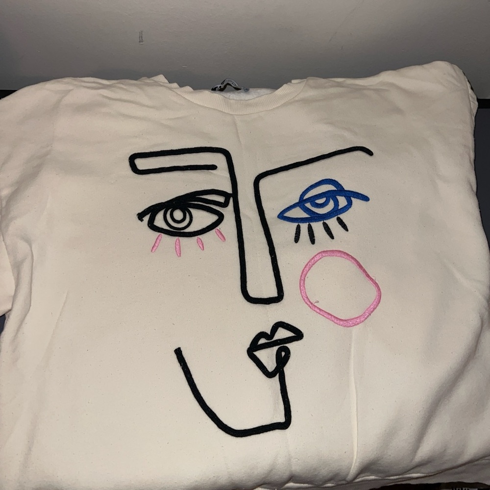 ZARA cream crewneck